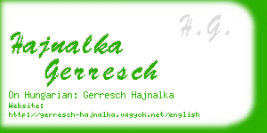 hajnalka gerresch business card